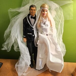 Vintage Barbie and Ken Wedding Dolls